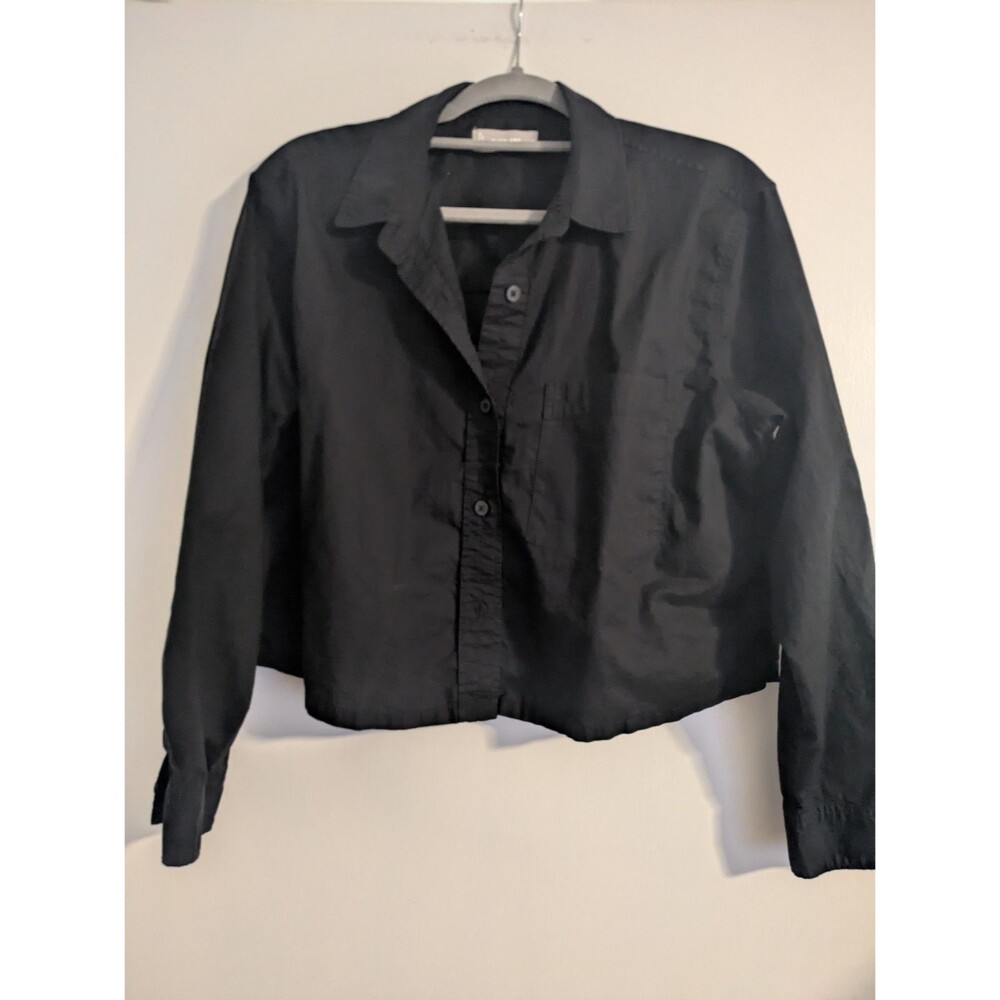 Everlane The Silky Cotton Way-Short Cropped Button Down Shirt Medium - Picture 7 of 9